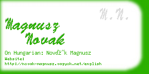 magnusz novak business card